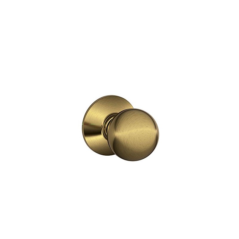 SCHLAGE F10ORB609 Orbit Passage Knob, Antique Brass
