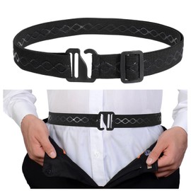 Qianyu Men Shirt Stays Belt Tuck It Belt Style Stays Keepers Elastic Band Tuck Shirt Holder Adjustable Elastic Blet for Police Military Law Enforcement Work Dress Casual Wear with Non-slip