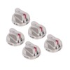 5Pcs Gas Stove Knob Cover Control Dial Knobs Stainless Steel