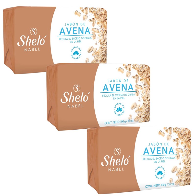 Paquete Con 3 Piezas De Jabón De Avena De 100gr