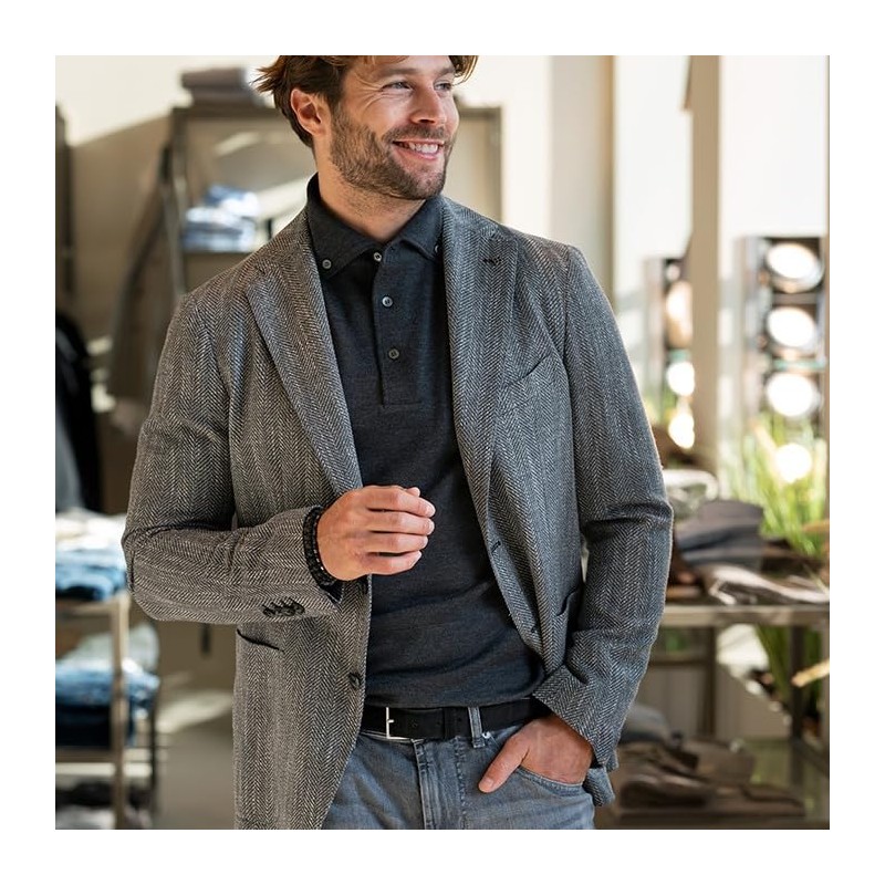 Riemen & Co Bobby Men's Belt Suede Width 3.5 cm,