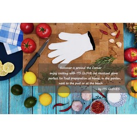 ITSGLOVE Cut Resistant Gloves - Level 5 Protection High Performance Kitchen Working Gloves Food Processing, Cutting,Fish Filet, Mandolin,Oyster Shucking,Kite Flying and Carving. Size Medium, One Pair