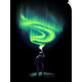 CANVAS ON DEMAND Illuminate Aurora Wall Decal, Outer Space Artwork
