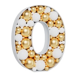 3FT Large Marquee Letters Mosaic Balloon Frame Pre-cut Foam Board Marquee Light Up Letter O for Birthday Party Decorations,Wedding,Baby Shower DIY Party Supplies (LetterO)