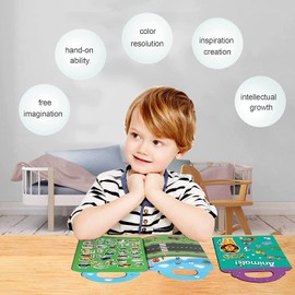 5 Set Reusable Sticker Books for Kids, Sticker Activity Book Window Clings for Toddlers, Vehicle, Farm, Animal, Princess, Ocean Animals Sticker Learning Toys Educational Sticker Book for Kids