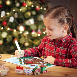 36PCS 8x10 Inches Christmas Coloring Pages for Kids, Bulk Color Your Own Xmas Paper Crafts Party Favors, Small Coloring Sheets Christmas Day Gifts