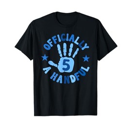 Kids I'm Officially A Handful Five 5th Birthday Girls Boys T-Shirt