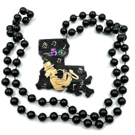 Lousiana State Jazz Mardi Gras Bead Necklace