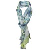 TigerTie Chiffon Scarf in Mint Turquoise Grey Anthracite Yellow Black