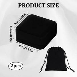 Bracelet Box, Jewellery Gift Box, Elegant Plush Bracelets Gift Boxes Easy to Use Suitable for Jewelry Bracelets Watches and Necklaces Storage or Gifts Boxes (Black)