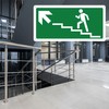 Pubblimania Staircase Ascent Left Emergency Exit | Aluminium Composite Sign