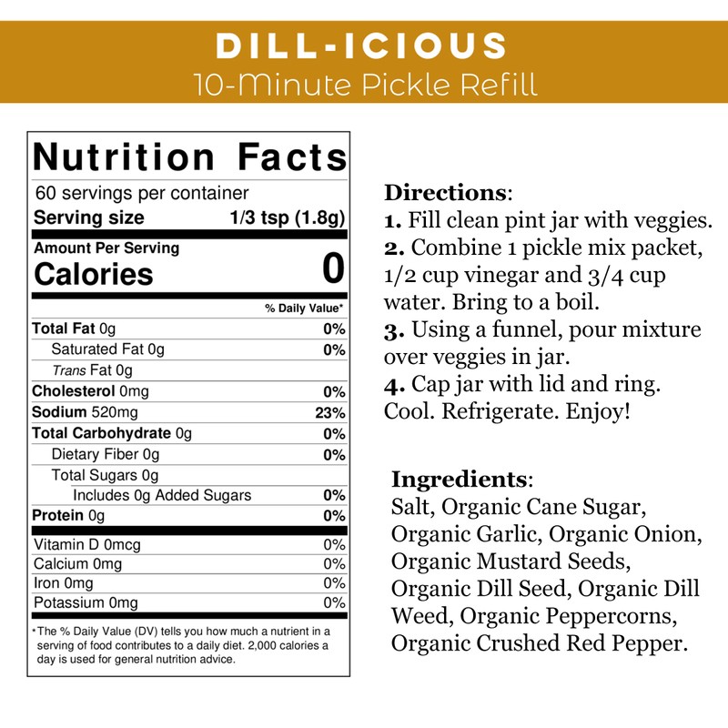 Dill-icious Pickle Kit Refill