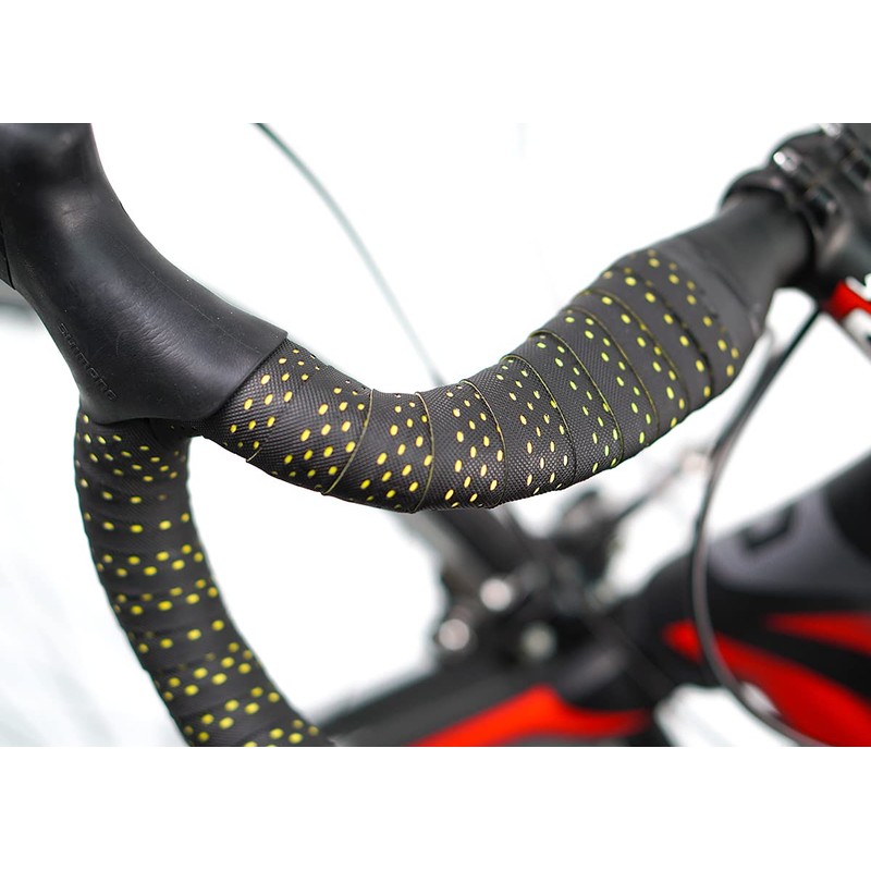 CNCLOL Road Bike Handlebar Tapes,2350mm Bicycle Handlebar Tapes,Yellow