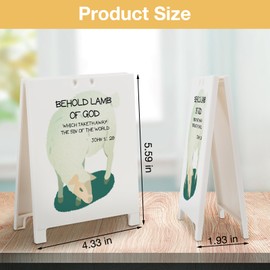 Funny Easter Desk Sign Decor Behold Lamb of God Gift for Easter Table Plaque for Home Farmhouse Kitchen Bathroom Shelf Decorations