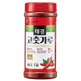 Taekyung Chili Powder For Kimchi (Flake, 7oz) - Korean Gochugaru. Red Pepper Spice Seasoning for Asian Food. MSG Free.