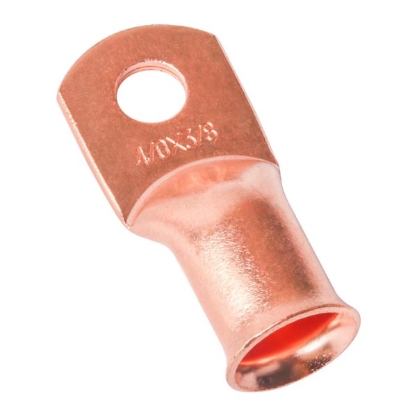 Unbranded Pure Copper End Lug Crimp 3/8" Ring Battery Terminal