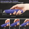 Reginary 20 Pcs Box Cutter Bulk Retractable Utility Knife Heavy