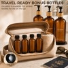 TBWIND 4 Pack 16oz Amber Glass Shampoo Dispenser Set with