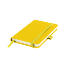 Savvy Bee 2 x Notebooks, Double Pack A6 Notebook New Lined Pocket Hardback Small Journal with pen loop, elastic closure and ribbon marker 196 pages / 98 sheets Notepad Notes Pad (Yellow)