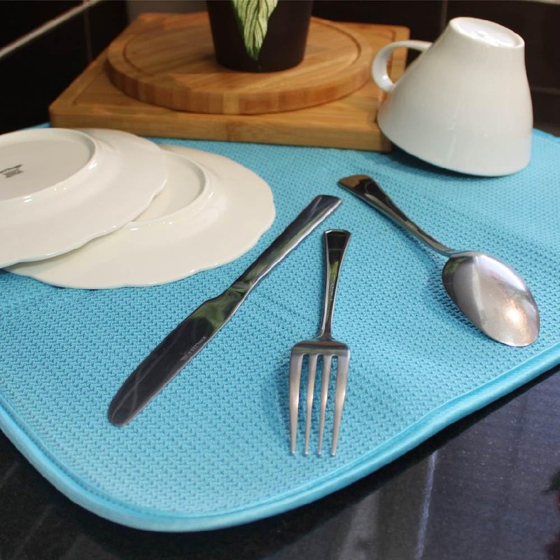White Magic Microfibre Dish Drying Mat, Tangerine