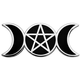 Pinsanity Triple Moon Goddess Wiccan Symbol Enamel Lapel Pin