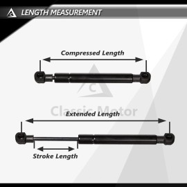 Unbranded LH-RH Lift Supports Struts Tonneau Cover 4567 26.32" 13mm(1/2") Ball Socket