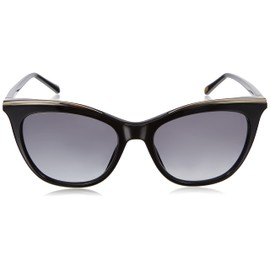 Fossil Women's Female Sunglass Style FOS 2103/G/S Cat Eye, Black, 52mm, 18mm