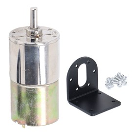 Micro Brushed Motor with Bracket Automatic Locking Small Size Regulable Speed Low Speed Gear Reduction Motor DC24V 10W 0‑150 RPM