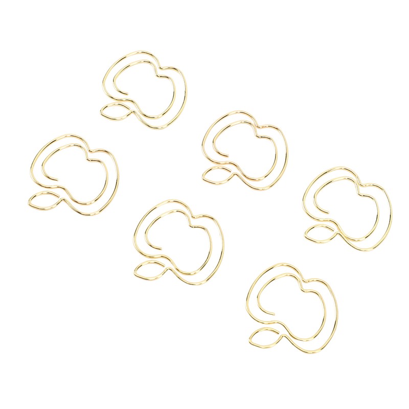 100pcs Fruit Paper Clips Cute Bookmark Pare Clips Portable Funny