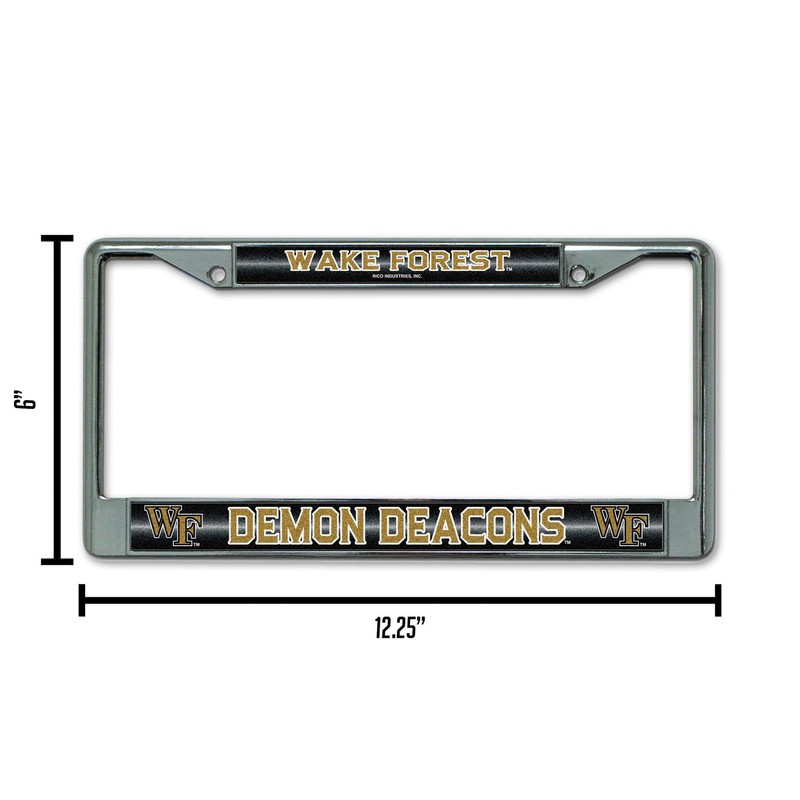 Wake Forest Demon Deacons Standard Size Chrome License Plate Frame
