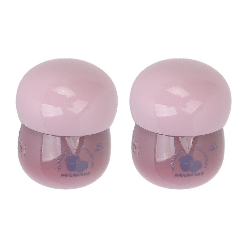 2pcs Matte Lip Gloss Hydrating Water Gloss Mushroom Shape Long
