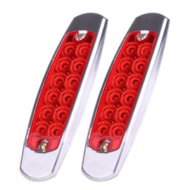 cciyu Car Marker Light Truck Side Marker Lamp Universal 2Pack Red 12LED Truck Side Marker Light Bulbs for Truck Bus Boat Trailer Pickup Indicator Light Side Marker Assemblies