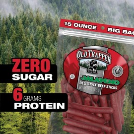 Old Trapper Jalapeno Beef Sticks 15 Ounce Sugar Free Meat Snack Pack
