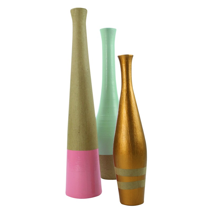 Décopatch - Ref HD013O - Freesia Vase - Papier Maché
