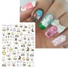 TailaiMei 10 Sheets Easter Nail Stickers, Self-Adhesive Rabbit Nail Art