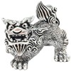 Okinawa Souvenir Shisa Figurine Mini Entrance Gold/Silver Lion Shisa Side