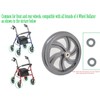 Replacement Wheel for Rollator Model 10257, Applicable Model:10257/86860/86850/425,Walker Rollator Replacement