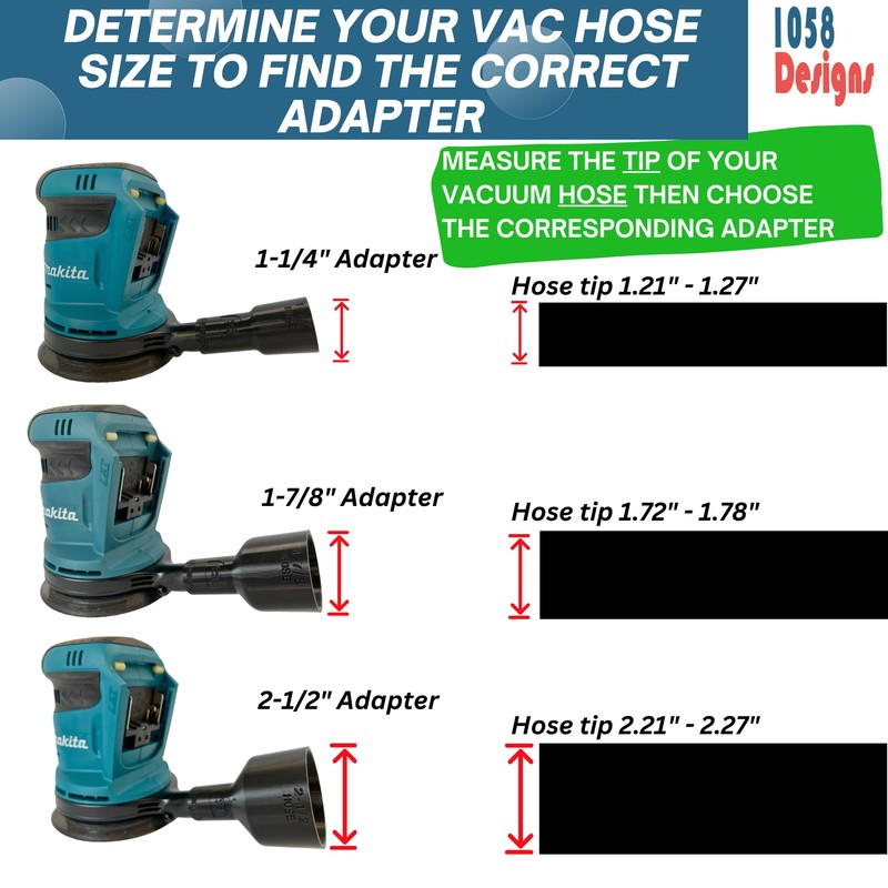 Sander Vacuum Adapter for most Makita Sanders - Shop Vac