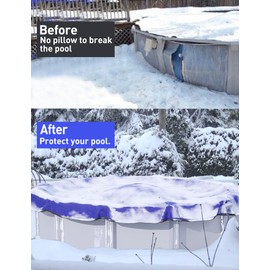 POOLHACKER Pool Pillows for Above Ground Pools, Winterizing Ice Equalizer 0.4mm Ultra Thick Pool Cover Air Pillow for Winter, Pool Closing Kit for Above-Ground Swimming Pool, 50ft Rope Included (4x8)