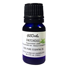 REOoils Patchouli Essential Oil from India, Pogostemon Cablin, 10 mL