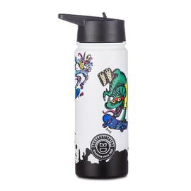 BASTARDI DENTRO Bottle – Multicoloured – 500 ml Stainless Steel Thermal Flask Inside Outside – Temperature Hold up to 24 Hours – School, Leisure – Children