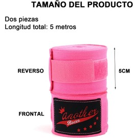 masoe Vendas Boxeo Vendas Elasticas para Boxeo Ringside Vendas para Boxeo Vendas de Mano Elasticas para Protección de Muñecas y Nudillos, Artes Marciales Mixtas y Boxeo (Rosa)