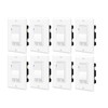Dimmer Switch,NineLeaf 8PK Single Pole/3 Way, 3-300W LED & CFL,
