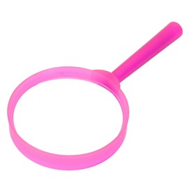 Lupa, a prueba de arañazos, buena transmisión, alto factor de aumento, mini lupa portátil para leer rosa