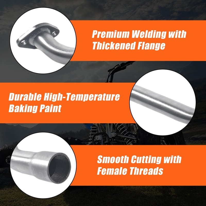 JOIQEXJ 212 Exhaust Header Pipe for Predator 196cc 212cc GX160