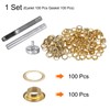 sourcing map 100pcs Grommet Tool Kit 6mm Copper Grommet Eyelet