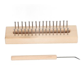 Wooden Knitting Loom with Loom Hook Wooden Knitting Loom Set for Scarf Sock Hat Shawl Tapestry DIY Projects Knitting