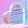 SMARGO Grandma Gifts from Granddaughter Grandson Heart-Shaped Acrylic Plaque Gifts