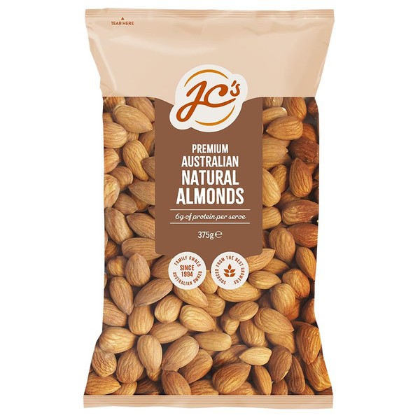 J.C.'s Quality Foods Natural Australian Almonds 375G