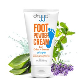 Desodorante En Crema Para Pies En Polvo, Tubo De 5 Oz Para Pies Sudorosos Y Malolientes, Bajo Desorden, Absorbe Reduce Y Controla El Olor, Sin Talco, 